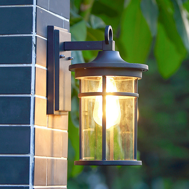 Cast Aluminum Glass Cylinder Outdoor Light