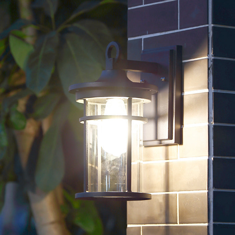 Cast Aluminum Glass Cylinder Outdoor Light