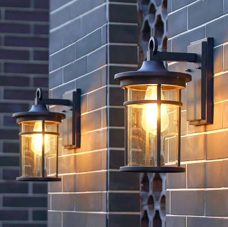 Cast Aluminum Glass Cylinder Outdoor Light