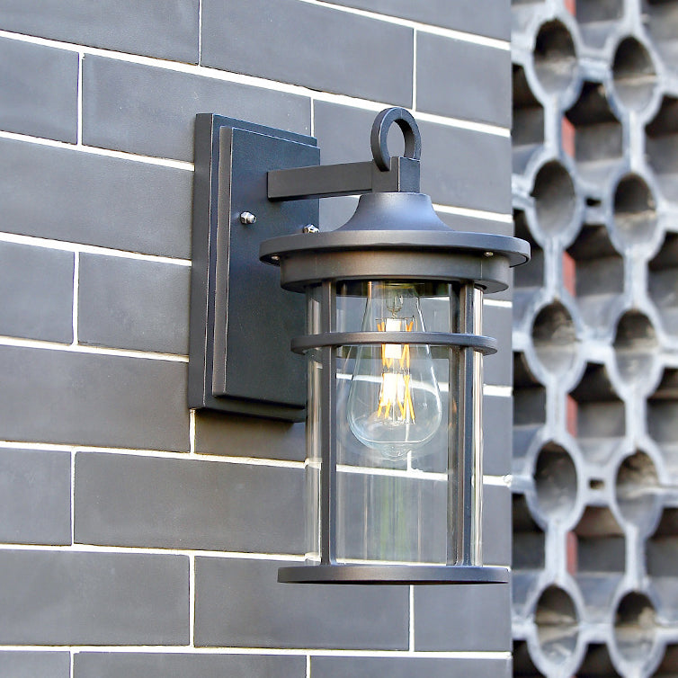 Cast Aluminum Glass Cylinder Outdoor Light