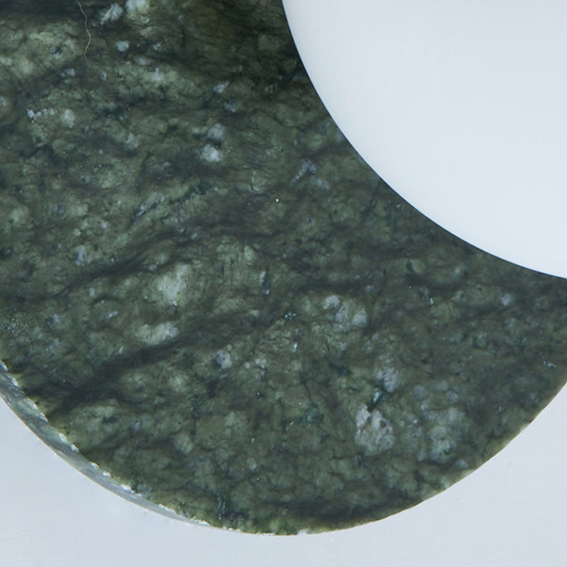 Iron Marble Glass Round Wall Lamp