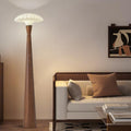 Wood Silk Dome Bedroom Floor Lamp