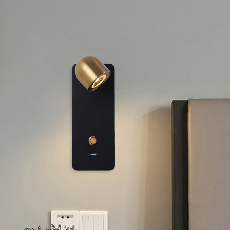 Iron Aluminum Round Rectangular Wall Lamp