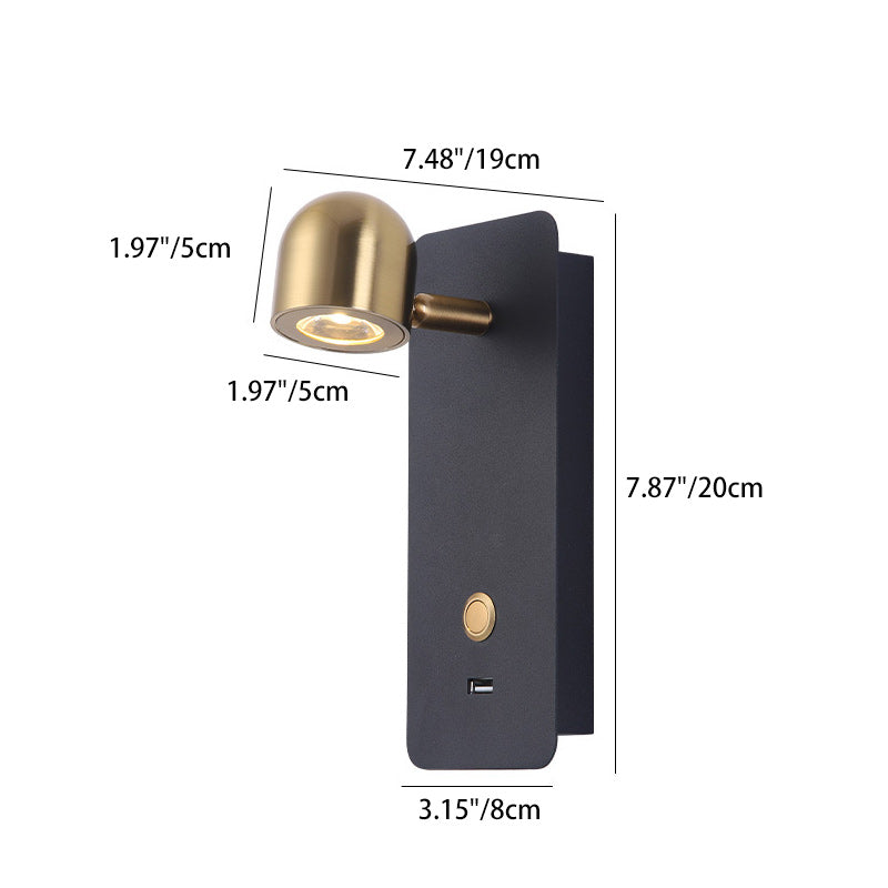 Iron Aluminum Round Rectangular Wall Lamp