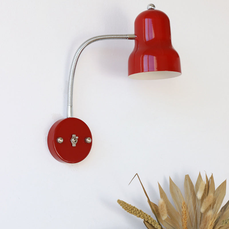 Iron Trumpet-Shaped Round Bedroom Wall Lamp