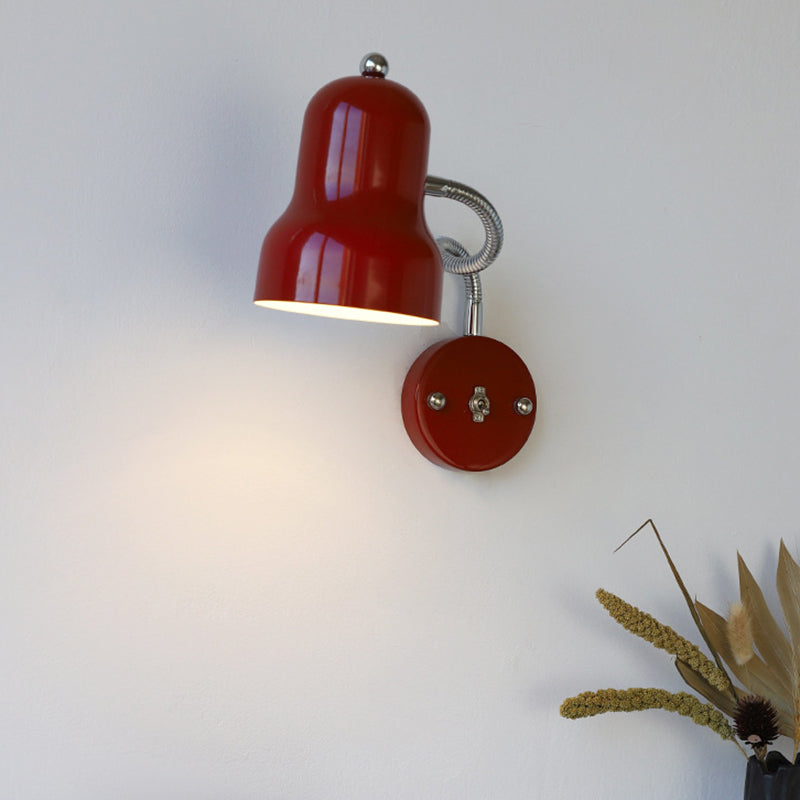Iron Trumpet-Shaped Round Bedroom Wall Lamp