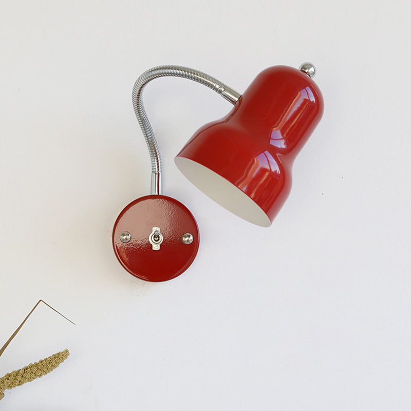 Iron Trumpet-Shaped Round Bedroom Wall Lamp