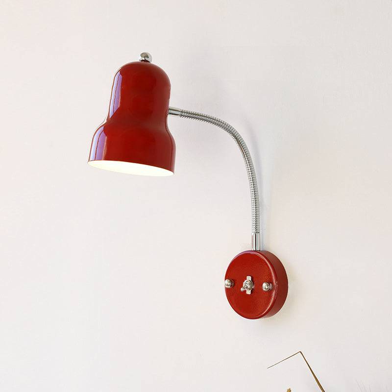 Iron Trumpet-Shaped Round Bedroom Wall Lamp