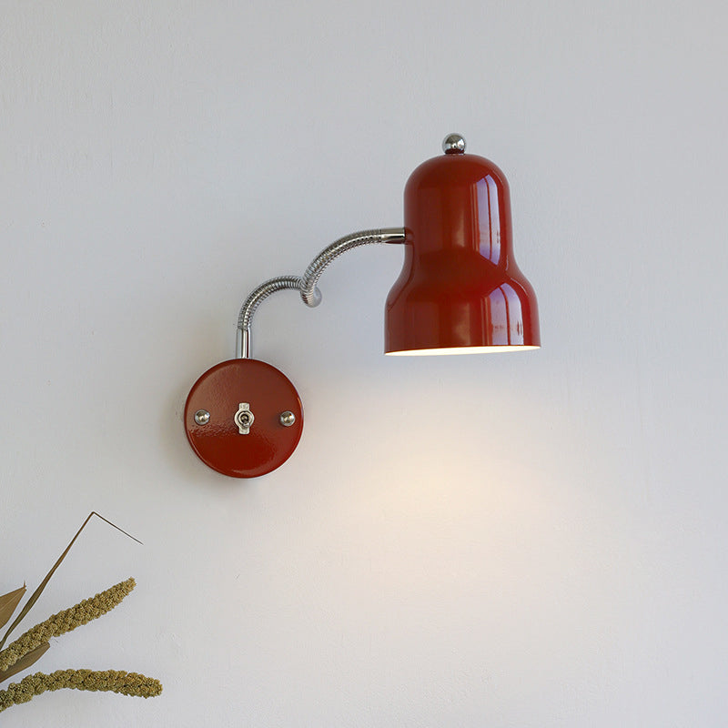 Iron Trumpet-Shaped Round Bedroom Wall Lamp