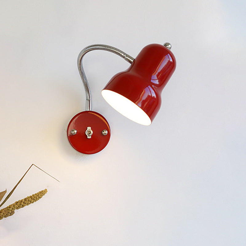 Iron Trumpet-Shaped Round Bedroom Wall Lamp