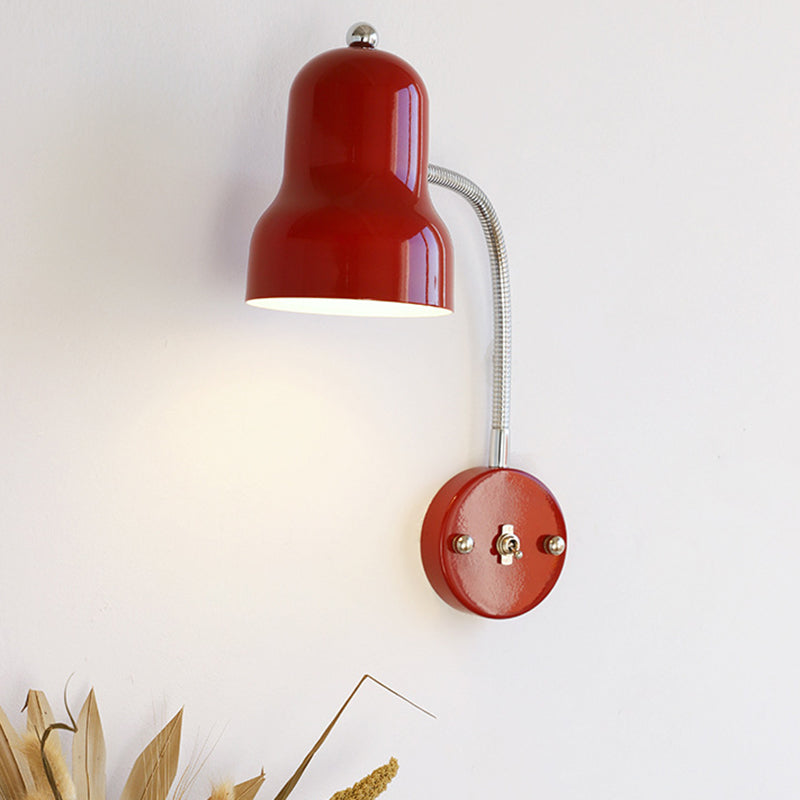 Iron Trumpet-Shaped Round Bedroom Wall Lamp
