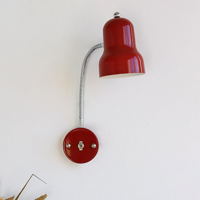 Iron Trumpet-Shaped Round Bedroom Wall Lamp
