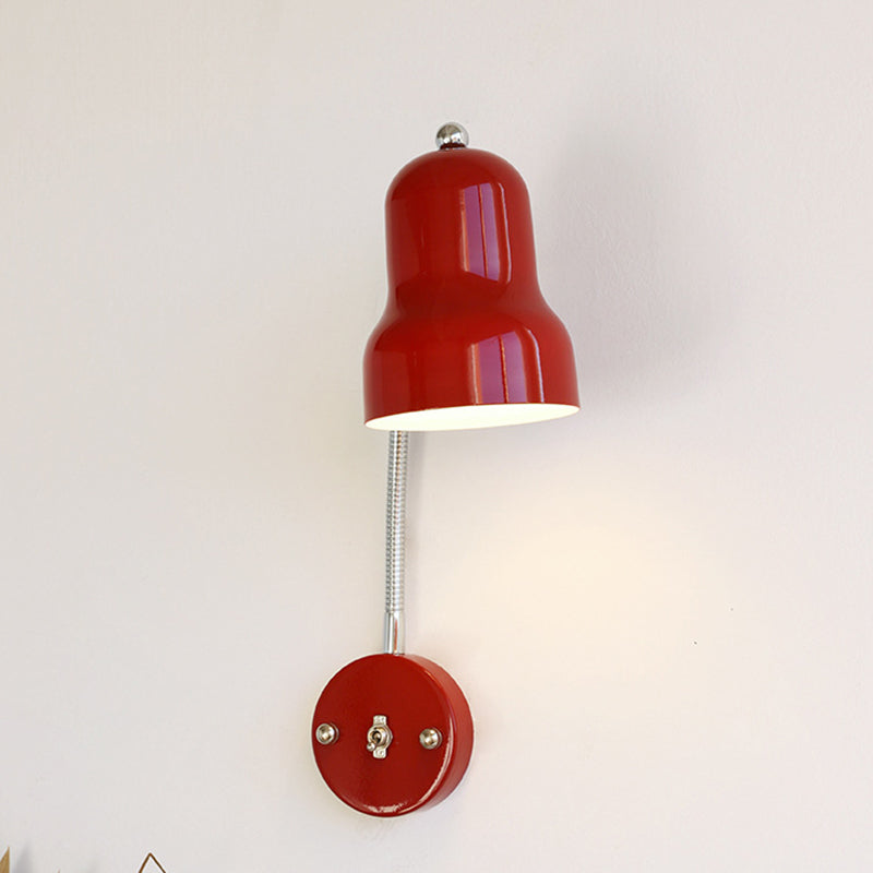 Iron Trumpet-Shaped Round Bedroom Wall Lamp