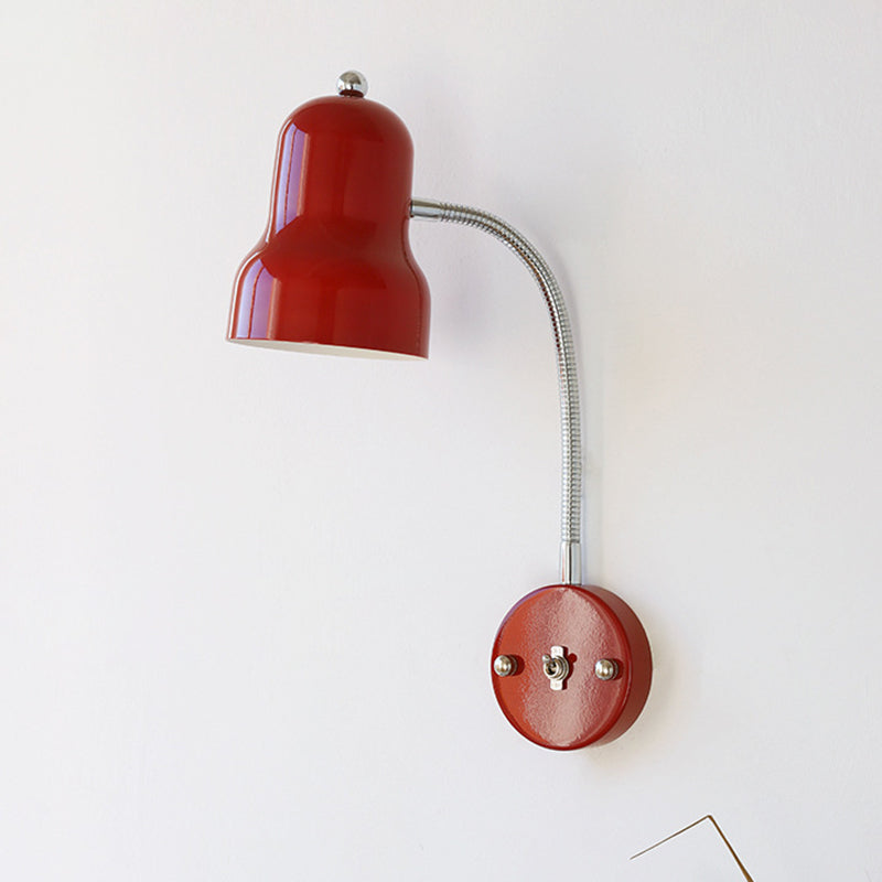 Iron Trumpet-Shaped Round Bedroom Wall Lamp