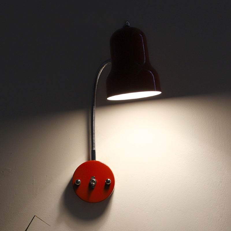 Iron Trumpet-Shaped Round Bedroom Wall Lamp