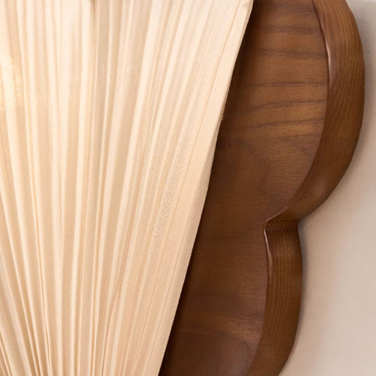 Wood Fabric Butterfly-Shaped Bedroom Wall Lamp