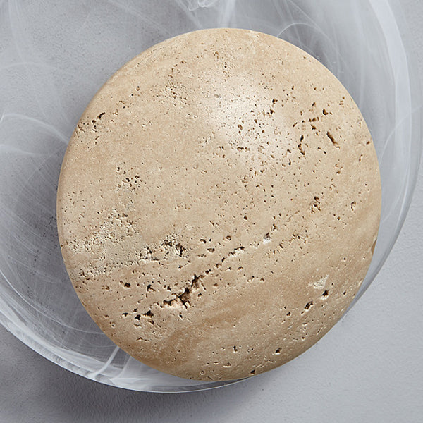 Stone Glass Round Bedroom Wall Lamp