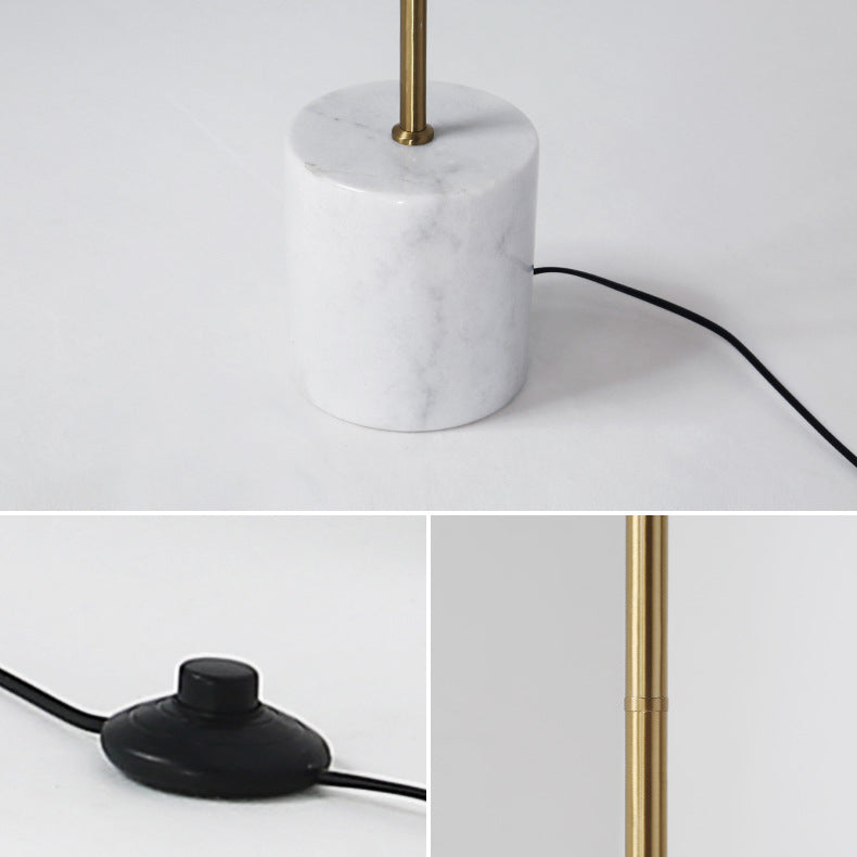 Contemporary Nordic Marble Metal 2-Light Floor Lamp