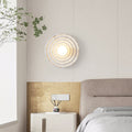 Resin Glass Round Bedroom Wall Lamp