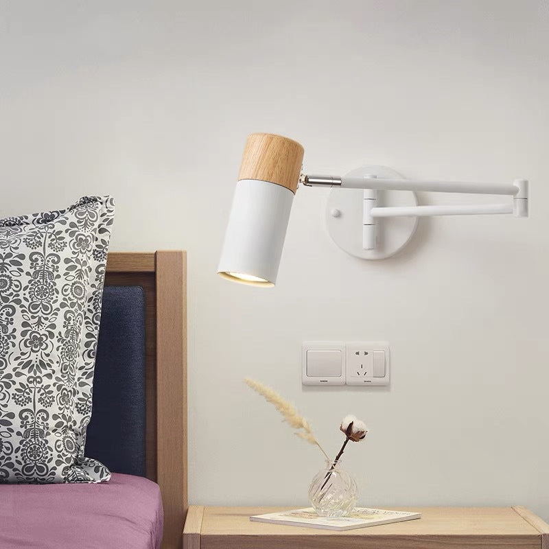 Extendable Cylindrical Iron Solid Wall Lamp