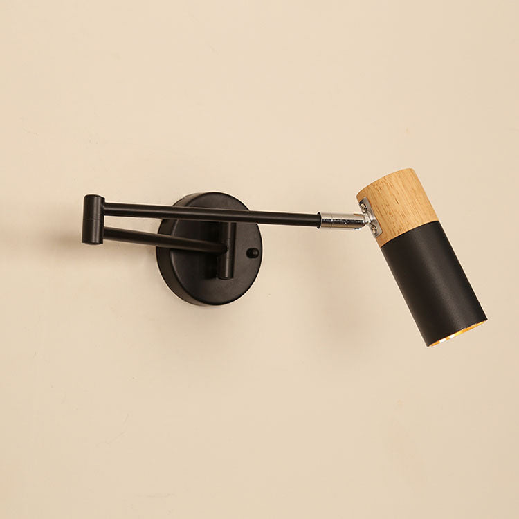 Extendable Cylindrical Iron Solid Wall Lamp