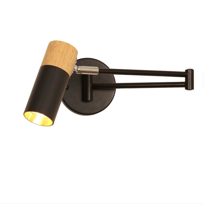 Extendable Cylindrical Iron Solid Wall Lamp