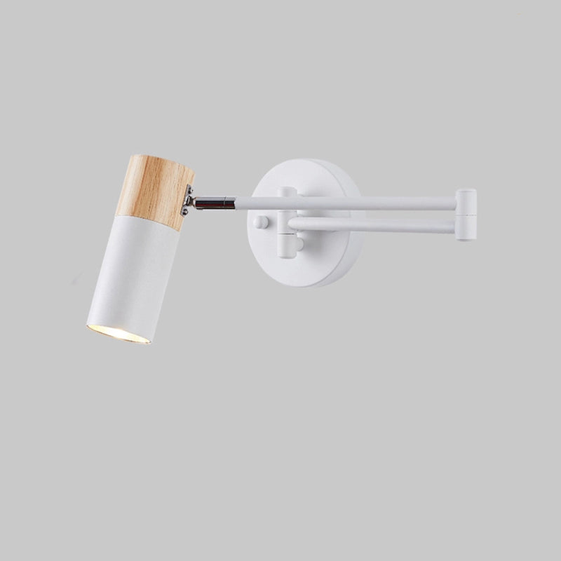 Extendable Cylindrical Iron Solid Wall Lamp