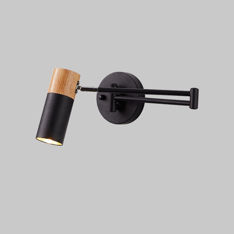 Extendable Cylindrical Iron Solid Wall Lamp