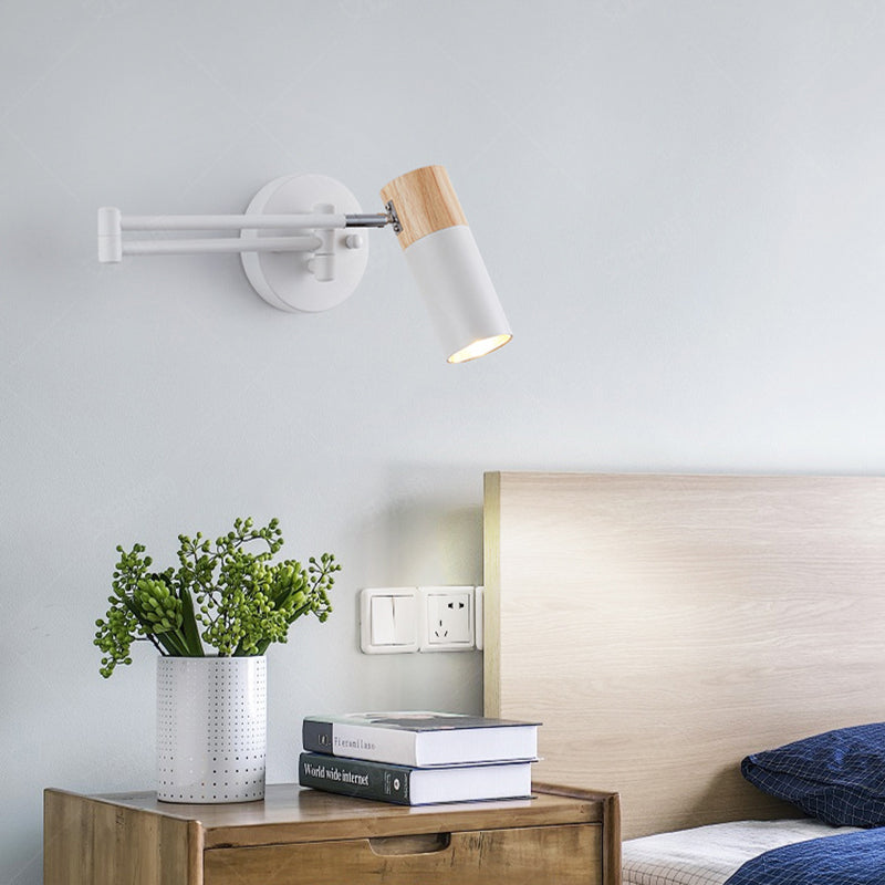 Extendable Cylindrical Iron Solid Wall Lamp