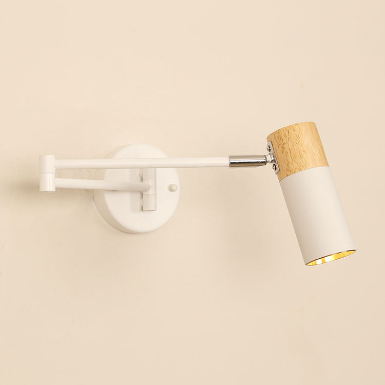 Extendable Cylindrical Iron Solid Wall Lamp