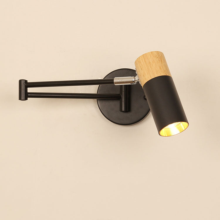 Extendable Cylindrical Iron Solid Wall Lamp