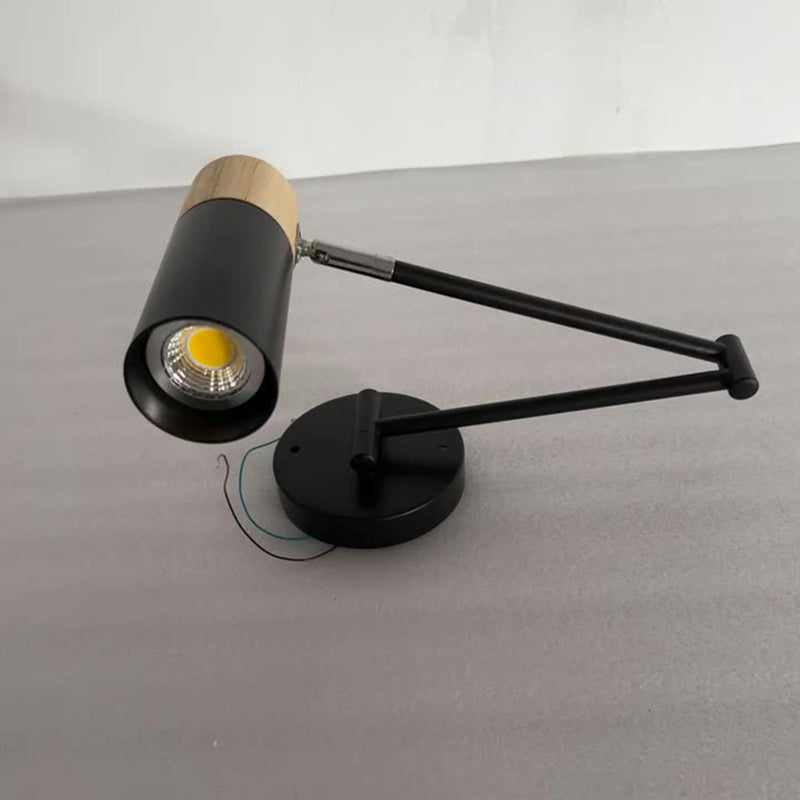 Extendable Cylindrical Iron Solid Wall Lamp