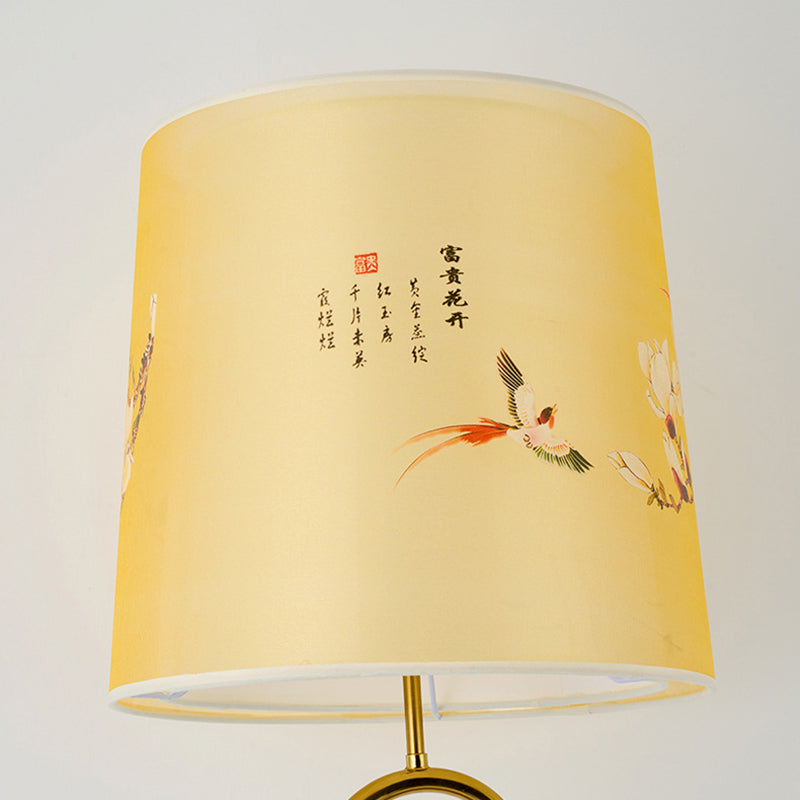Iron Fabric Lantern Living Floor Lamp