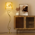 Iron Fabric Lantern Living Floor Lamp