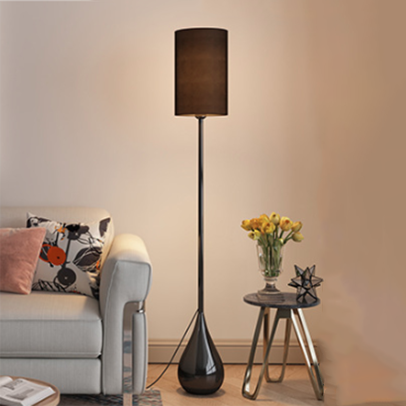 Water Drop Iron Fabric Floor Lamp
