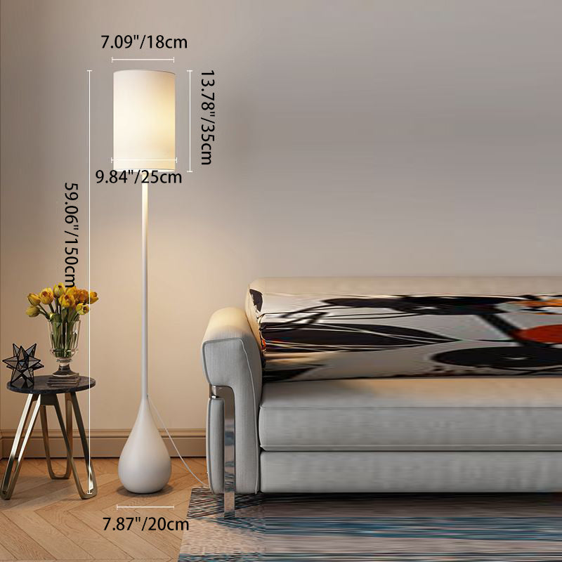 Water Drop Iron Fabric Floor Lamp