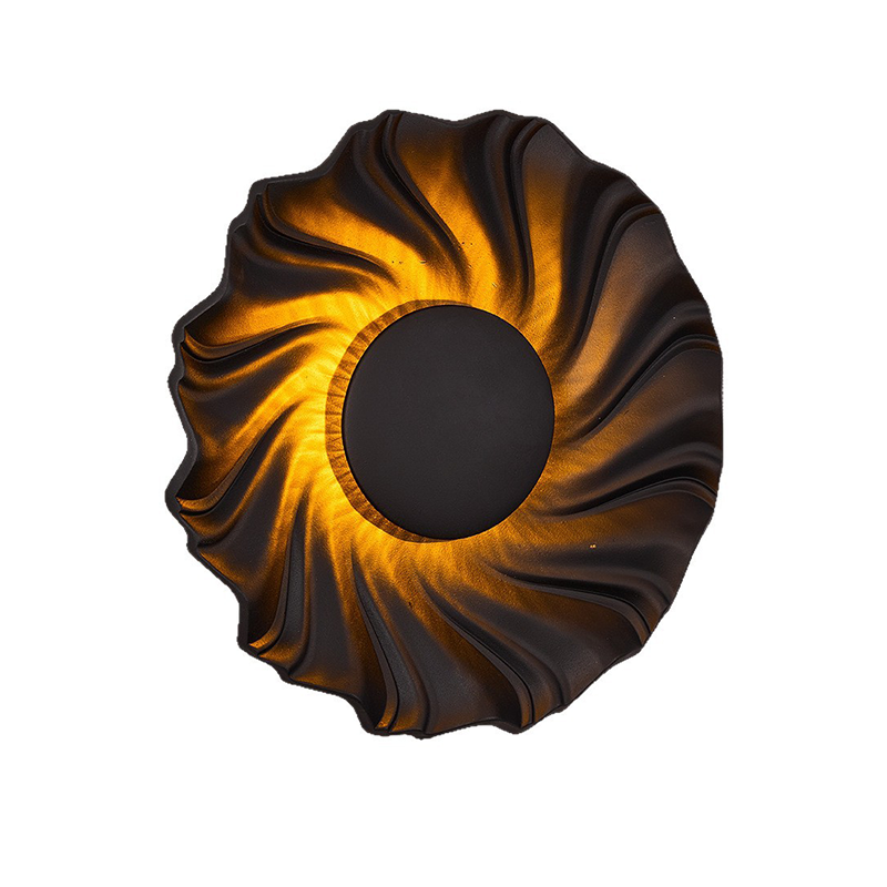 Resin Swirl-Shaped Living Room Wall Lamp