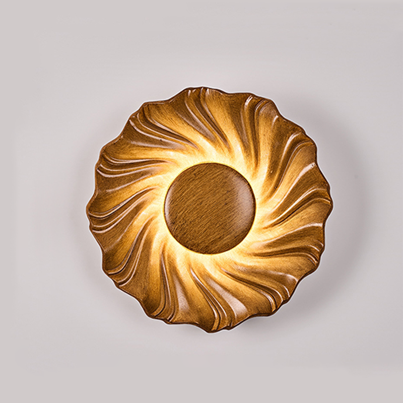 Resin Swirl-Shaped Living Room Wall Lamp