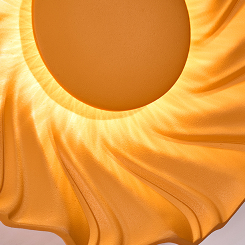 Resin Swirl-Shaped Living Room Wall Lamp