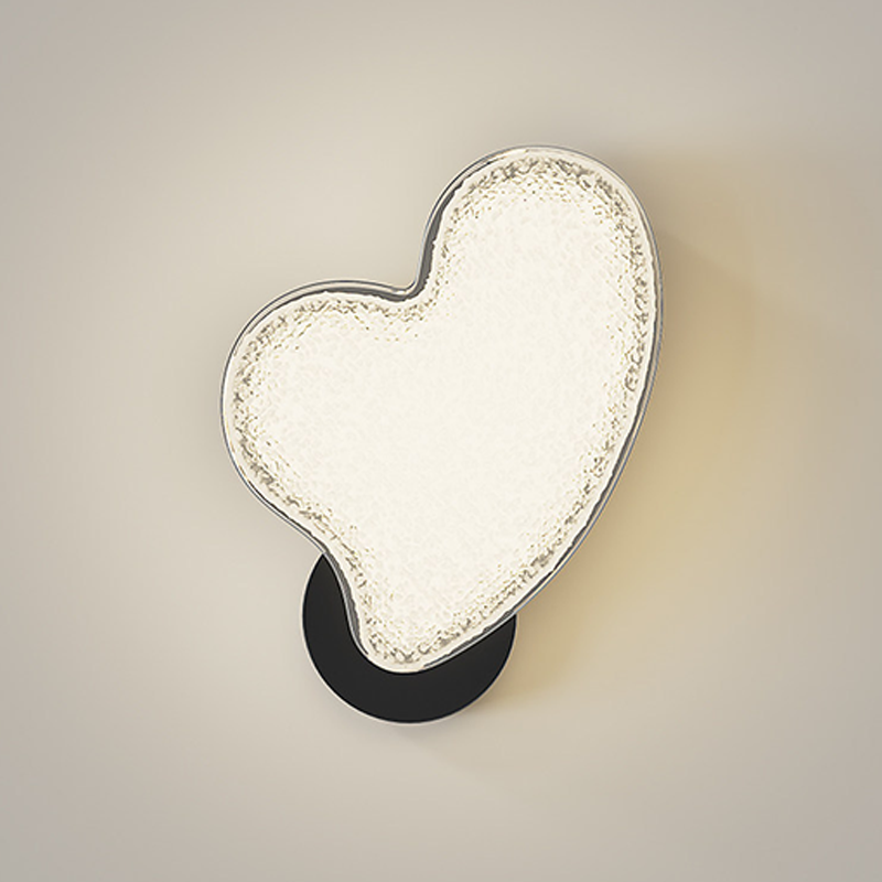 Hardware Acrylic Heart-Shaped Living Wall Lamp
