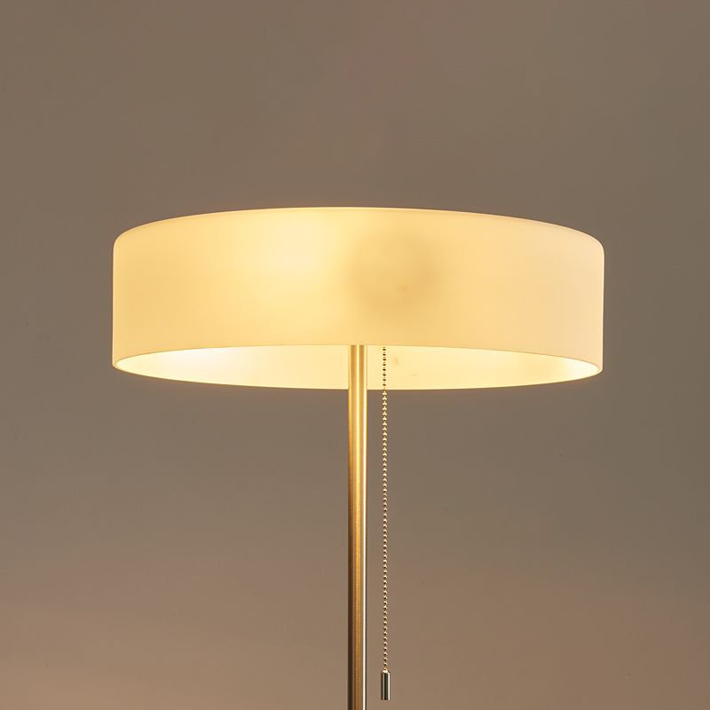 Ash Wood Stainless Steel 3-Light Floor Lamp