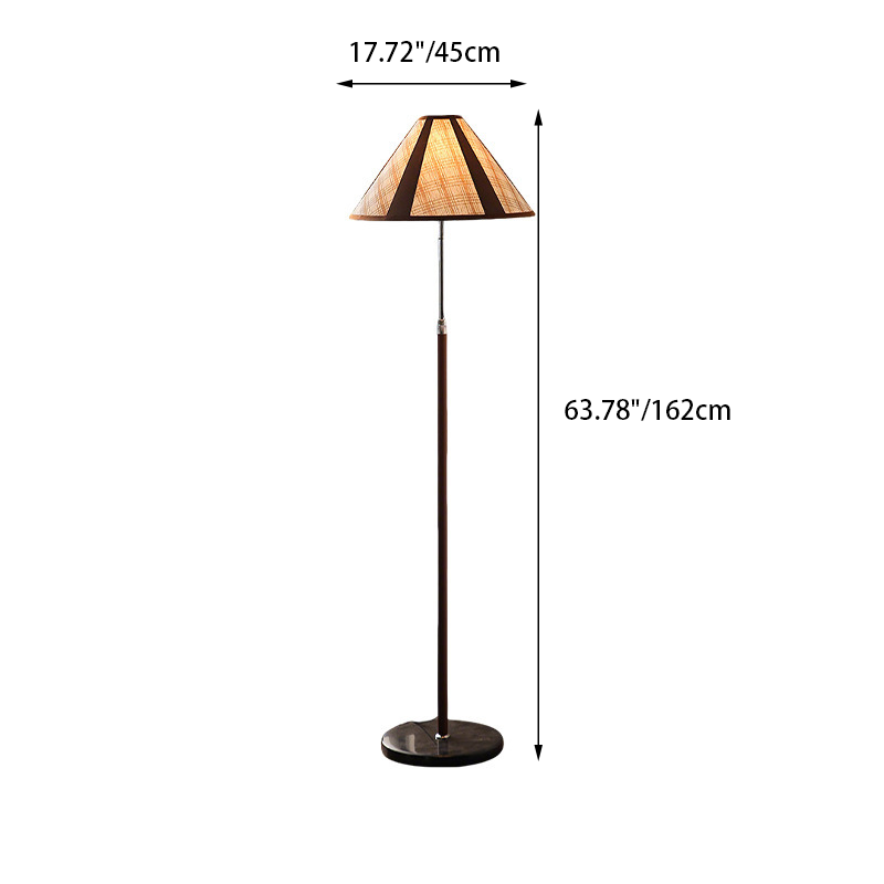 Iron Marble Faux Leather Floor Lamp