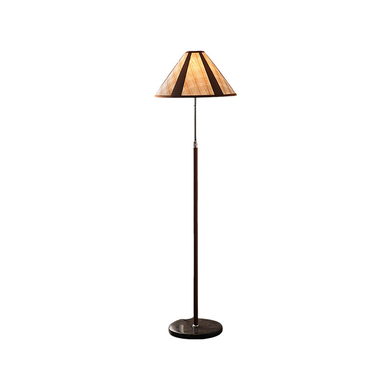 Iron Marble Faux Leather Floor Lamp