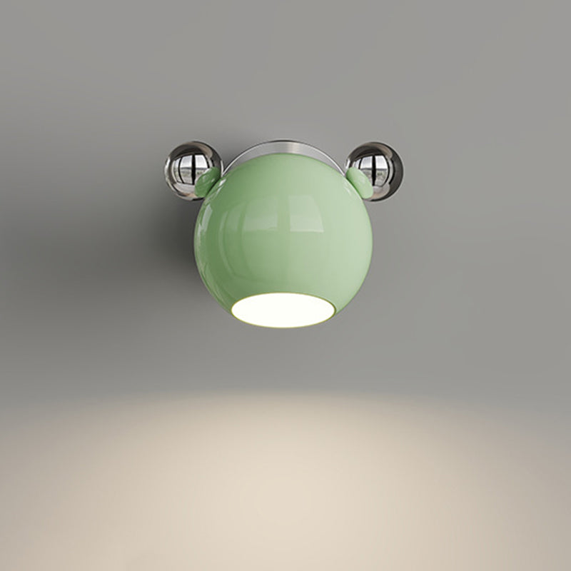 Iron Cartoon Bear Kids Wall Lamp