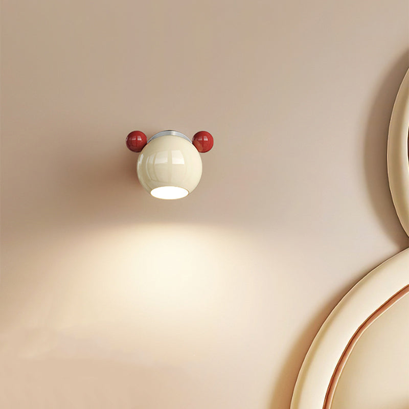 Iron Cartoon Bear Kids Wall Lamp