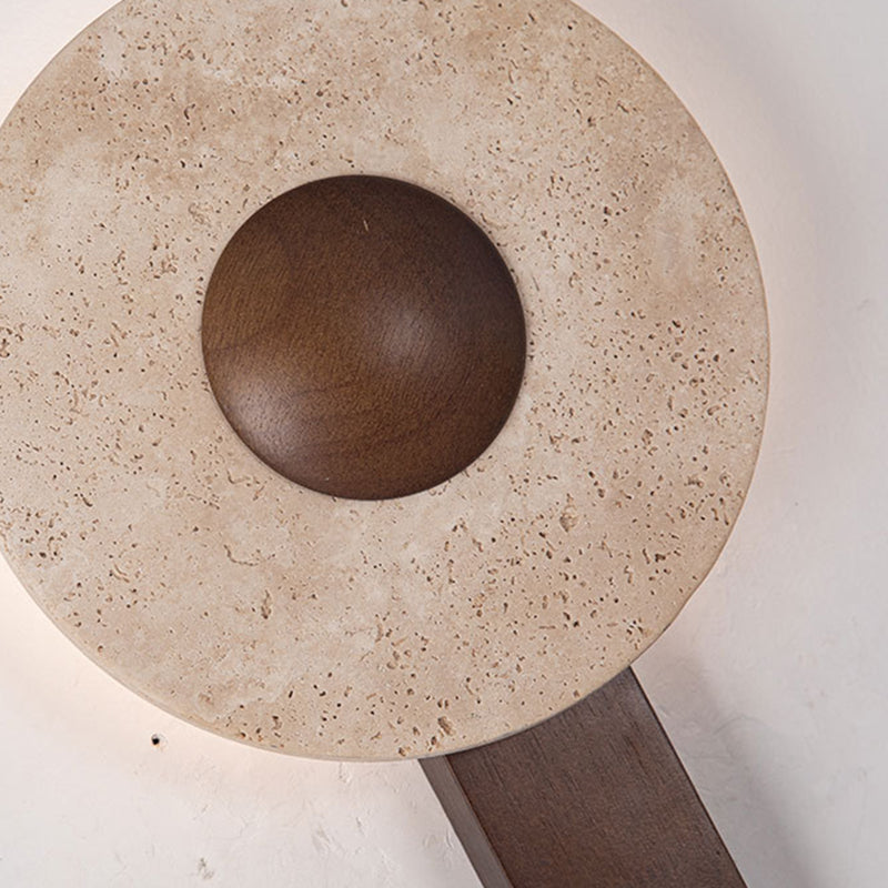 Shabby Chic Yellow Travertine Wall Lamp