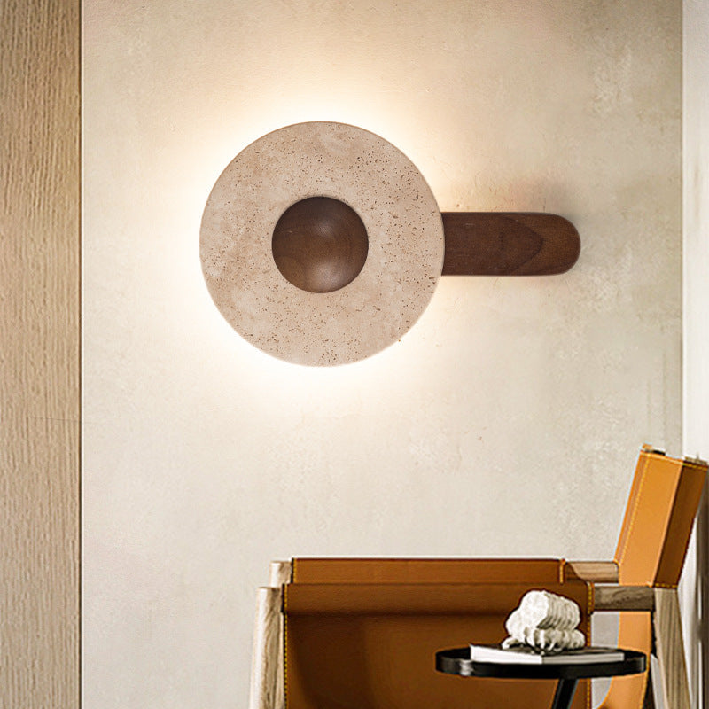 Shabby Chic Yellow Travertine Wall Lamp