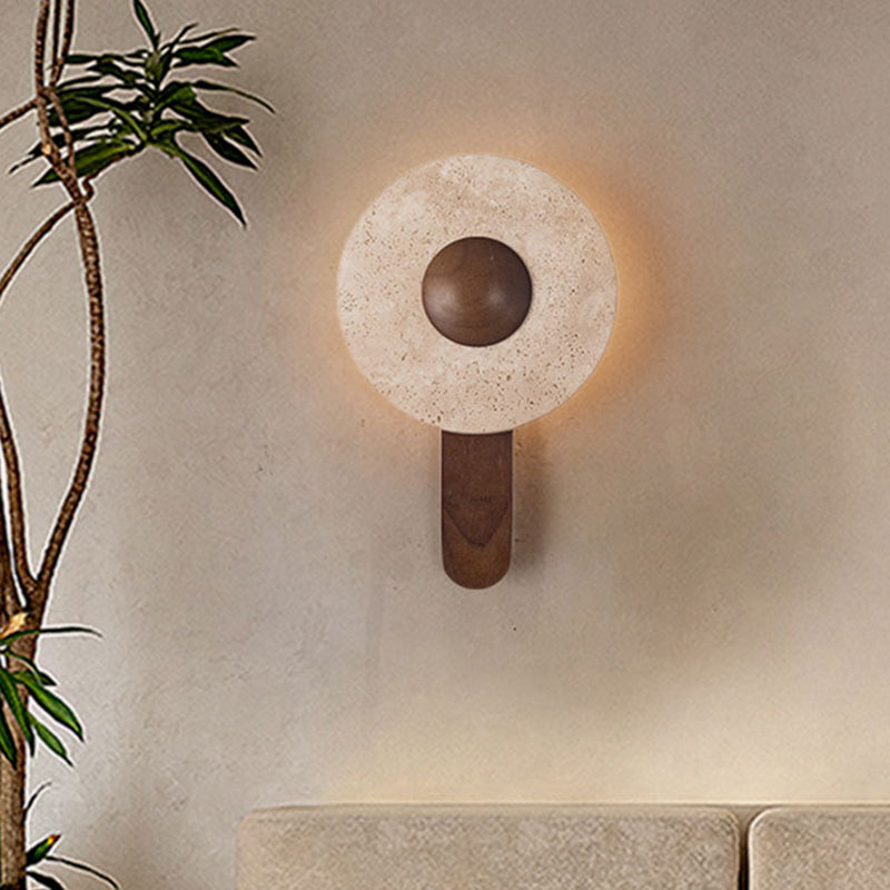 Shabby Chic Yellow Travertine Wall Lamp