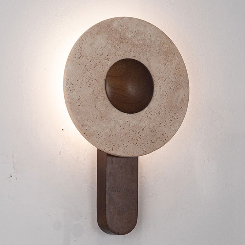 Shabby Chic Yellow Travertine Wall Lamp