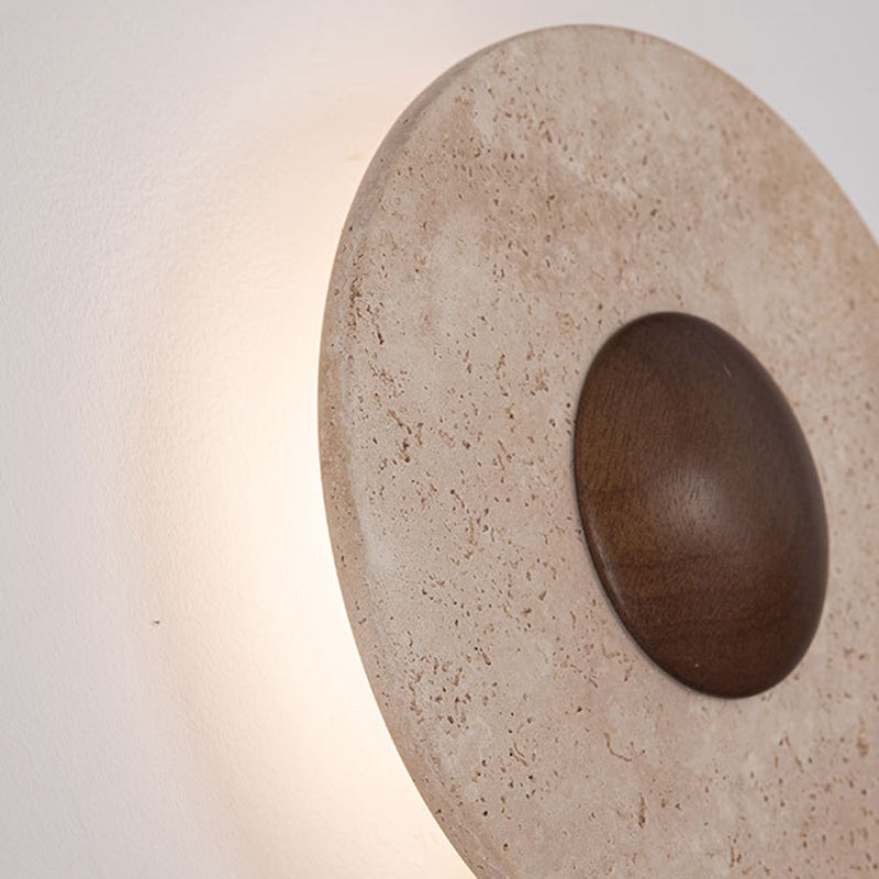 Shabby Chic Yellow Travertine Wall Lamp